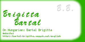 brigitta bartal business card